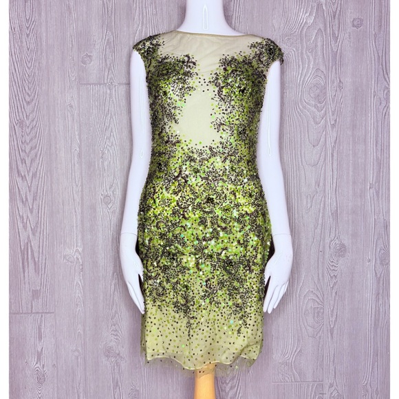 green emerald velvet dress Basix Black Label Style D7844L